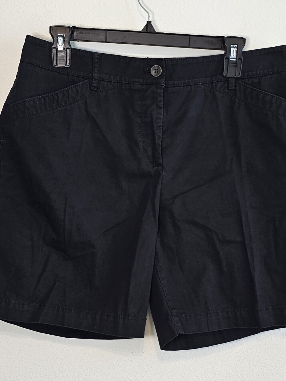 Talbot's Chino Shorts Size 8 Black 7" Inseam